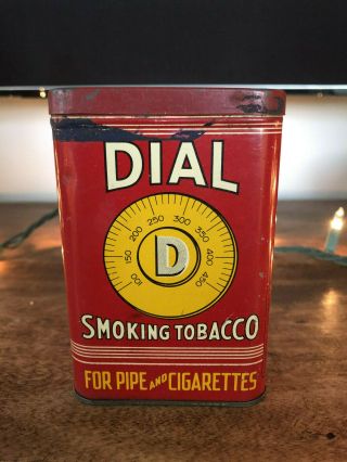 Vintage Rare Tobacco Advertising Pocket Tin Canister - Dial