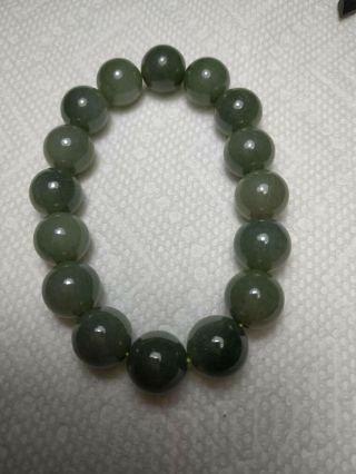 Grade A 100 Natural Burmese Jadeite Jade Beaded Stretchy Bracelet A 687