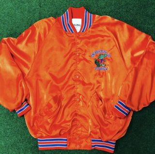 Vtg 90s University Of Florida Gators Rare Vintage Satin Jacket Mens L Uf Delong