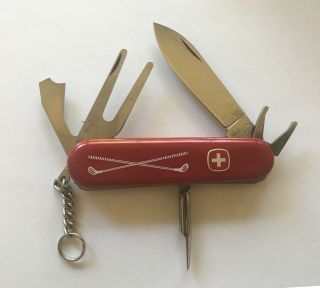 Wenger Swiss Army Golfer Pocket Knife Retired Rare,  Golf Club Handle Design
