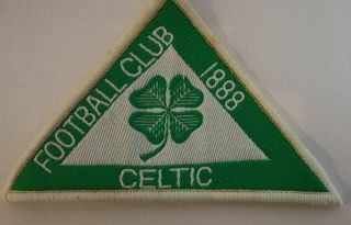 Rare 1970s Celtic Fc Cloth Badge - Celtic Triangular