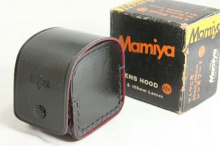 【rare N.  Mint】 Mamiya Lens Hood Case For 80mm 105mm Blue Dot C220 C330 From Japan