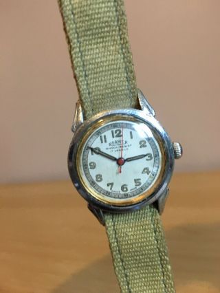 Mens Vintage Roamer Shock - Resist 17 Jewel Military Style Watch Swiss Made