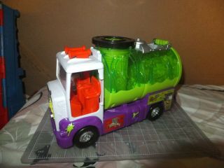 The Trash Pack Green Purple Garbage Sewer Truck Moose Toys Rare