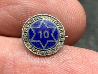 Northern Indiana Railway Vintage Very Rare Sterling Silver 10 Yearservice Pin.