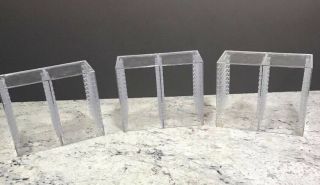 (3) Vintage Clear Cd Holder Rack Acrylic Inc.  Holds 30 Discs Made In Usa 1993