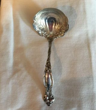 Antique Simpson Hall Miller Frontenac Lily Sterling Silver Cream Ladle