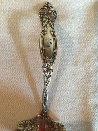 Antique Simpson Hall Miller Frontenac Lily Sterling Silver Cream Ladle 2