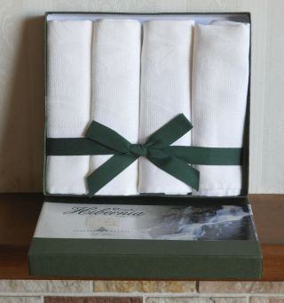 Pure Irish Linen White Napkin Set - Fingal Hibernia 