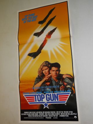 Top Gun 1986 Tom Cruise Extremely Rare Nmint Orig Cinema Movie Daybill Poster
