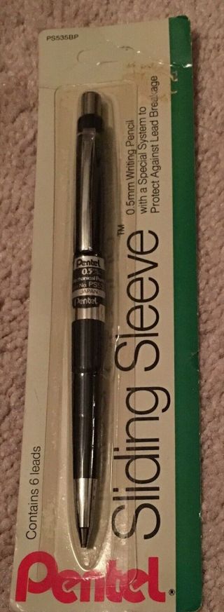 1 Vintage Rare Pentel Ps535bp 0.  5mm Sliding Sleeve Mechanical Pencil.