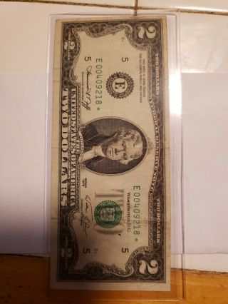 1976 E Star Note 2 Dollar Bill Bicentennial Rare Key Note 3