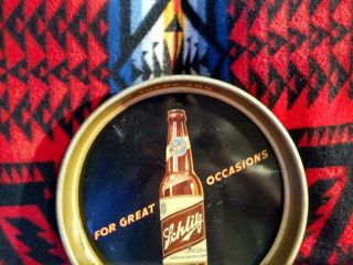Vintage/rare 13 " Metal Schlitz Beer Tray.  Schlitz Brewing Co. ,  Milwaukee,  Wi.