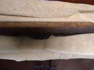 Gargoyle griffin scroll leaves pediment Antique wood carving panel trim 3
