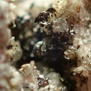 Čechite Crystals On Quartz Very Rare Vrancice,  Czech Republic