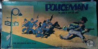 Rare Vintage 1957 Policeman The Game Of Cops & Robbers Selchow & Righter Co