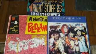 The Beatles / A Night In Bedlam / Right Stuff 2 / Three Lp Vinyl Records (rare)