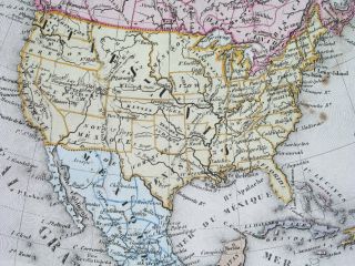 1850 MAP OF UNITED STATES TEXAS CALIFORNIA FLORIDA YORK CANADA 2
