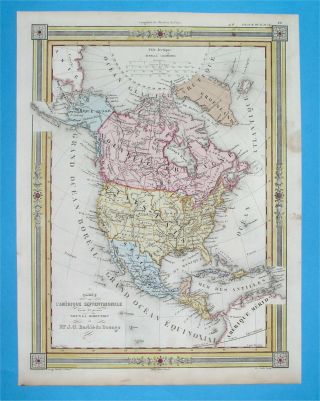 1850 MAP OF UNITED STATES TEXAS CALIFORNIA FLORIDA YORK CANADA 3