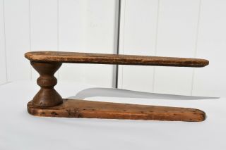 Antique/primitive Small Wooden Tabletop Ironing Board Sleeve/collar Folk Art