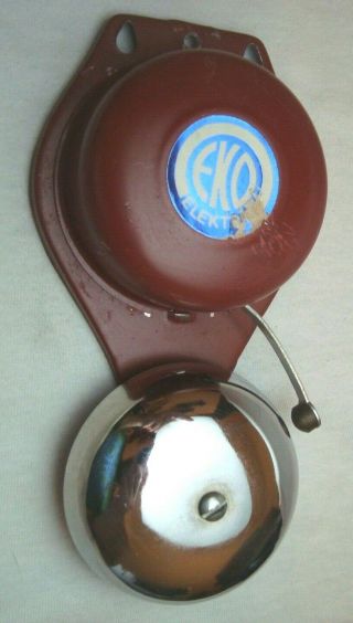 Eko Elektrik Vintage Rare Metal Electric Door Bell Made In Gdr 2