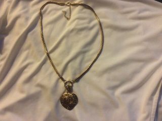 Rare Vintage Givenchy Paris York Heart Pendant Necklace