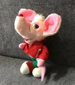 Vintage Pepino The Italian Mouse 14” Pink Stuffed Plush Animal Lovey Rare Htf