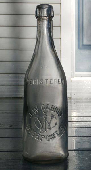 Antique J.  W.  Gaddis - Riverpoint,  R.  I.  (rhode Island) Blob Top Soda Bottle