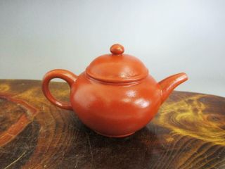 Chinese Pottery Teapot W/sign Of Moshin/ Vermillion Clay/ Yixing/ 9491