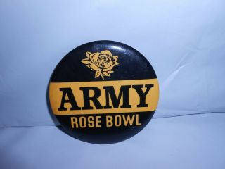 Vtg Ncaa College Football Army Rose Bowl Pin Button 3 1/2  Rare