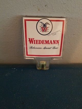 (vtg) 1970s Wiedemann Beer Clear Lucite Tap Handle Bar Cincinnati Ohio Rare