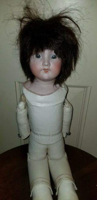 ANTIQUE ARMAND MARSEILLE 370 5/0 BISQUE HEAD DOLL KID BODY approx.  16 1/2 