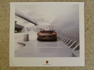 2009 Porsche 911 Turbo Coupe Showroom Advertising Sales Poster Rare Awesome L@@k