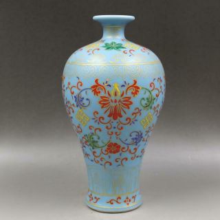 Chinese Ancient Antique Hand Make Enamel Vase Yongzheng Mark Df1