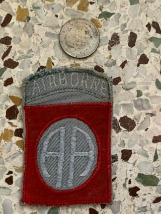 Rare Vietnam Incountry Made 82nd Airborne Ssi / Shoulder Patch
