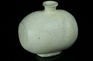 Oct061 Korean Pottery White Glaze Pot Bottle Vase
