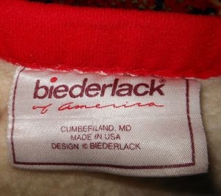 Rare Vtg Reversible BIEDERLACK Fleece Blanket Oklahoma SOONERS 54 