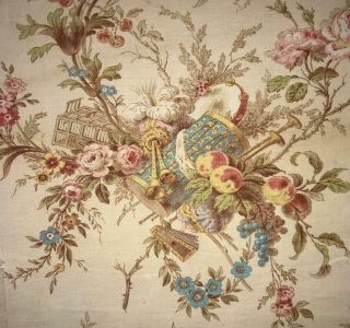 Late 19th Century French Rococo Linen Cotton V 373