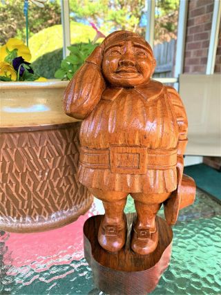 Folk Art Wood Carving By Jose Pinal (famous Artist) Detail - Very Rare