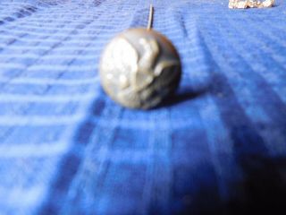 Antique hatpin Horstman Bros & Co civil war button sweetheart jewelry 3