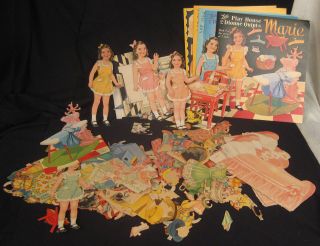 Play House Dionne Quints 1940 Vintage Paper Dolls Cut Complete W/ Uncut Modern