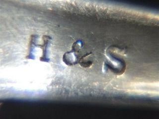 Antique H&S Hotchkiss & Schreuder MEDALLION Coin Silver Sugar SPOON 3