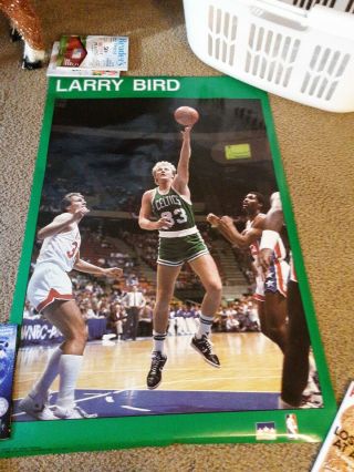 Rare Larry Bird Celtics 1987 Vintage Nba Starline Poster