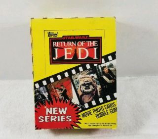 Topps Star Wars 1983 Return Of The Jedi Movie Photo Cards Store Display Box Rare