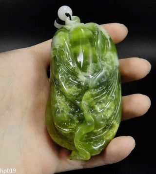 Natural Hand - Carved Chinese Jade Sculpture Hand Player Weight 205g Cabbage Hp019