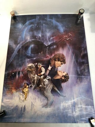 Vintage 1980 Star Wars Empire Strikes Back 20 X 27 Inch Poster Rare Esb