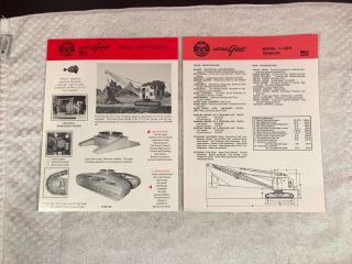 2 Rare Little Giants C - 48h Crawler Crane Dealer Sales Brochure Ads