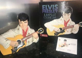 Elvis Presley Jumpsuit Cookie Jar Vandor Extremely Rare Limited 2400 W/ Box