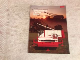 Rare Fmc Link Belt Wire Rope Truck Crane Dealer Sales Brochure 15 Page