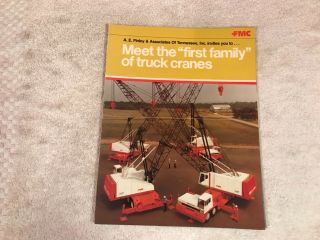 Rare Fmc Link Belt Truck Crane Dealer Sales Brochure Poster